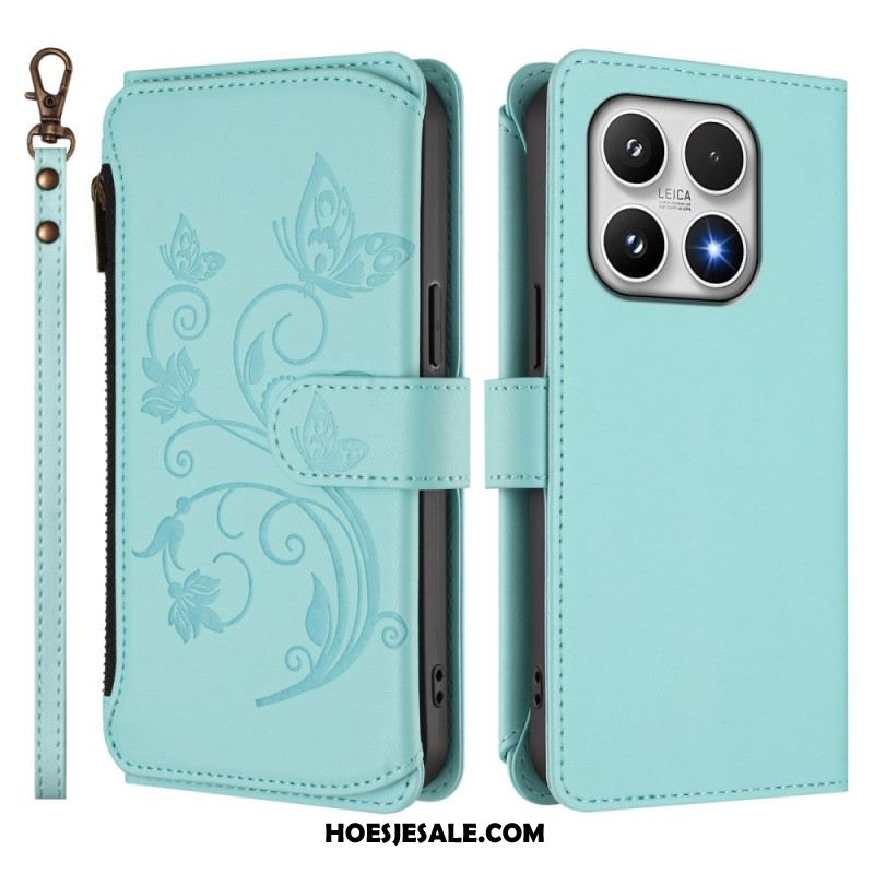 Flip Case Leren Xiaomi 17 Portemonnee Met Bloemenprint