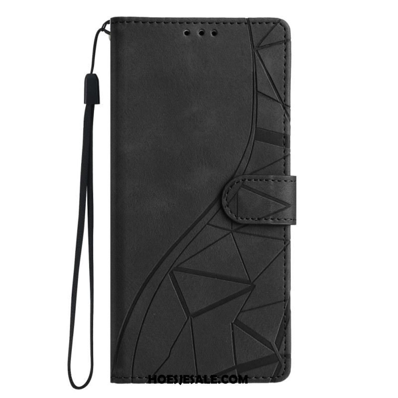 Flip Case Leren Xiaomi 17 Pro Max Driehoekspatroon