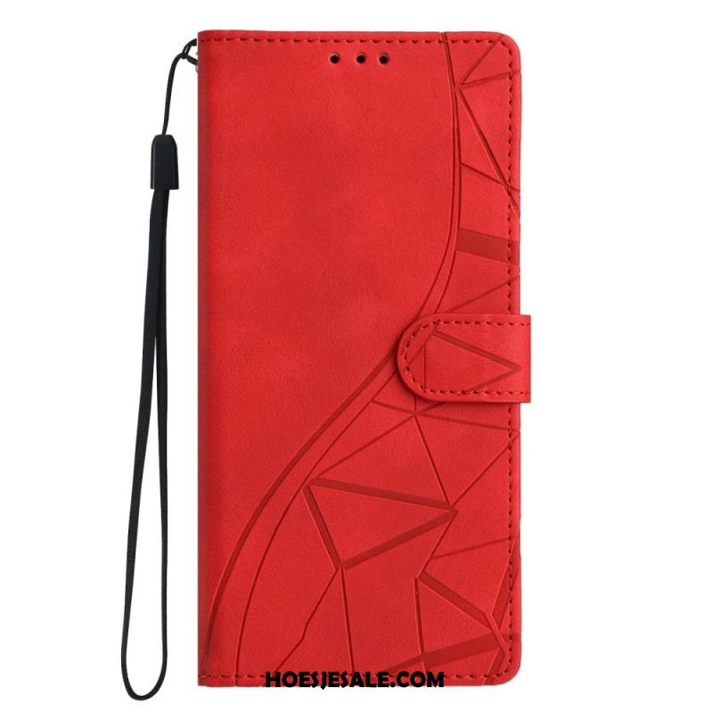 Flip Case Leren Xiaomi 17 Pro Max Driehoekspatroon