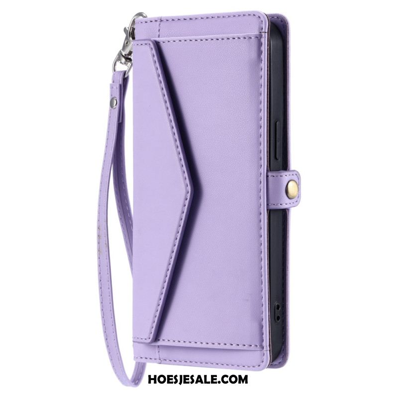 Flip Case Leren Xiaomi Redmi Note 14 Pro 4g Etui Met Bandje