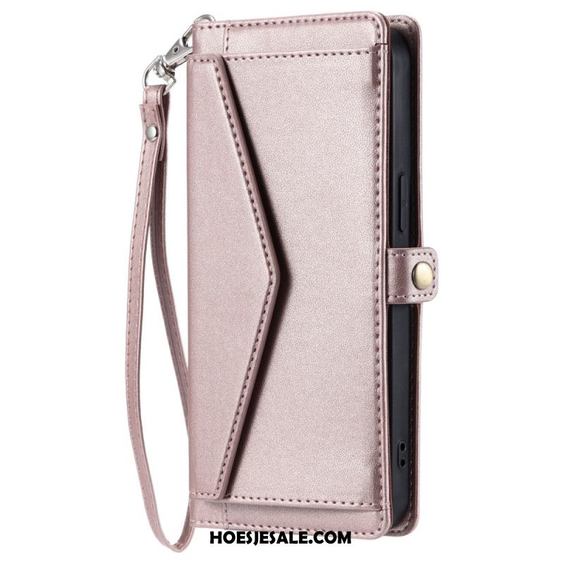 Flip Case Leren Xiaomi Redmi Note 14 Pro 4g Etui Met Bandje