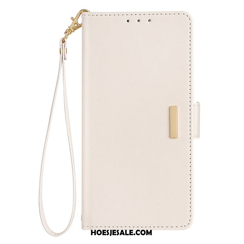 Flip Case Leren Xiaomi Redmi Note 14 Pro 5g Gouden Sluiting