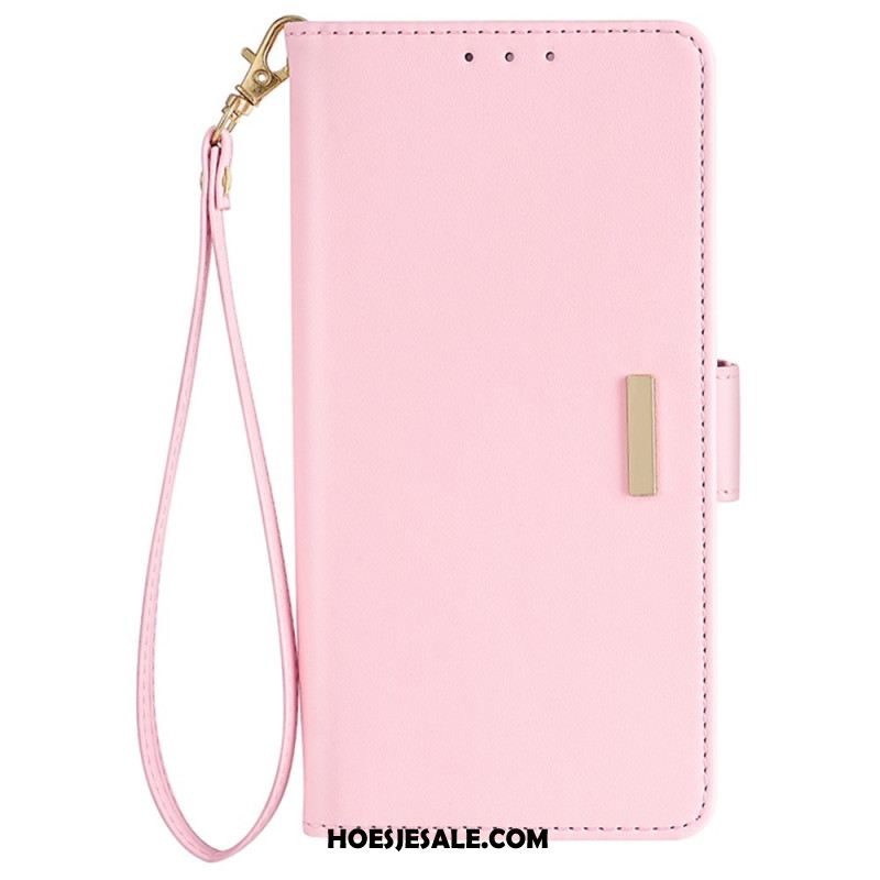 Flip Case Leren Xiaomi Redmi Note 14 Pro 5g Gouden Sluiting