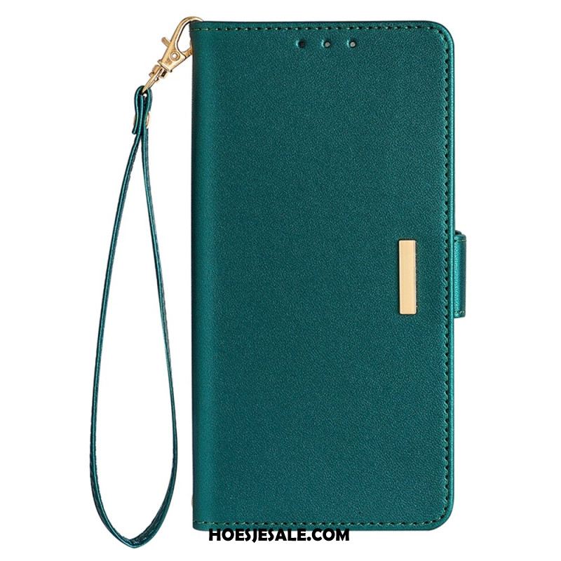 Flip Case Leren Xiaomi Redmi Note 14 Pro 5g Gouden Sluiting