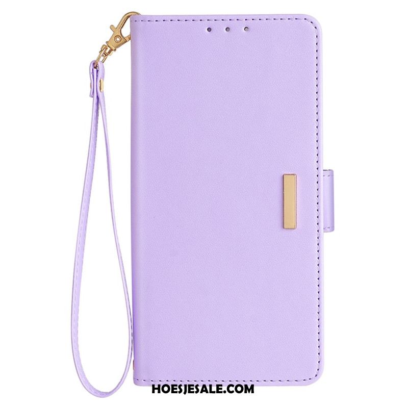 Flip Case Leren Xiaomi Redmi Note 14 Pro 5g Gouden Sluiting