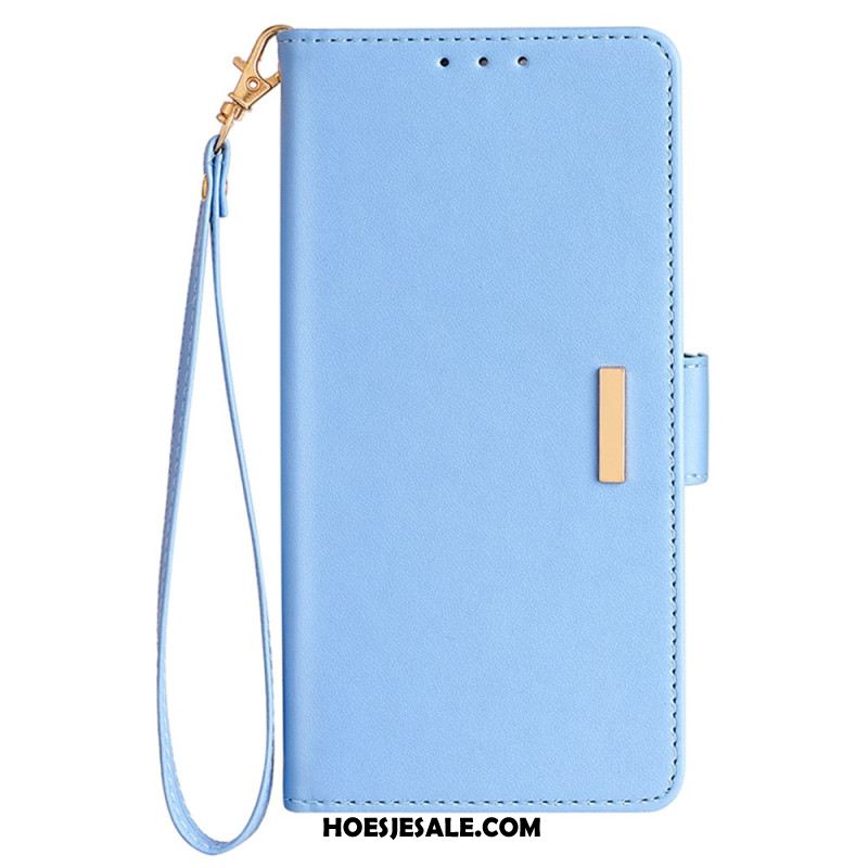 Flip Case Leren Xiaomi Redmi Note 14 Pro 5g Gouden Sluiting