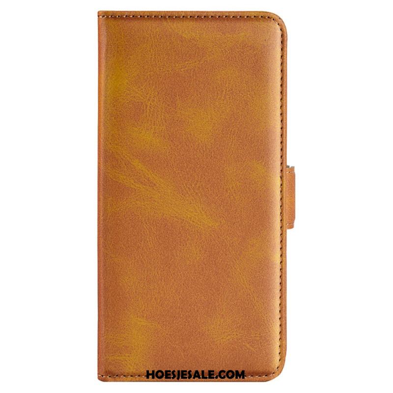 Flip Case Leren iPhone 16 Plus Dubbele Sluiting