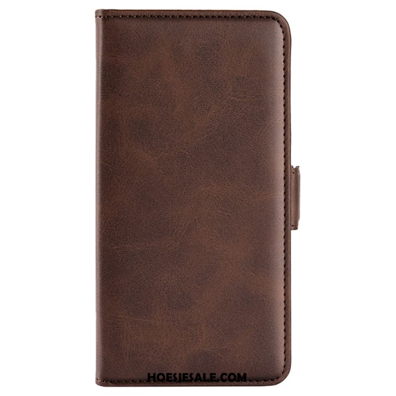 Flip Case Leren iPhone 16 Pro Dubbele Sluiting