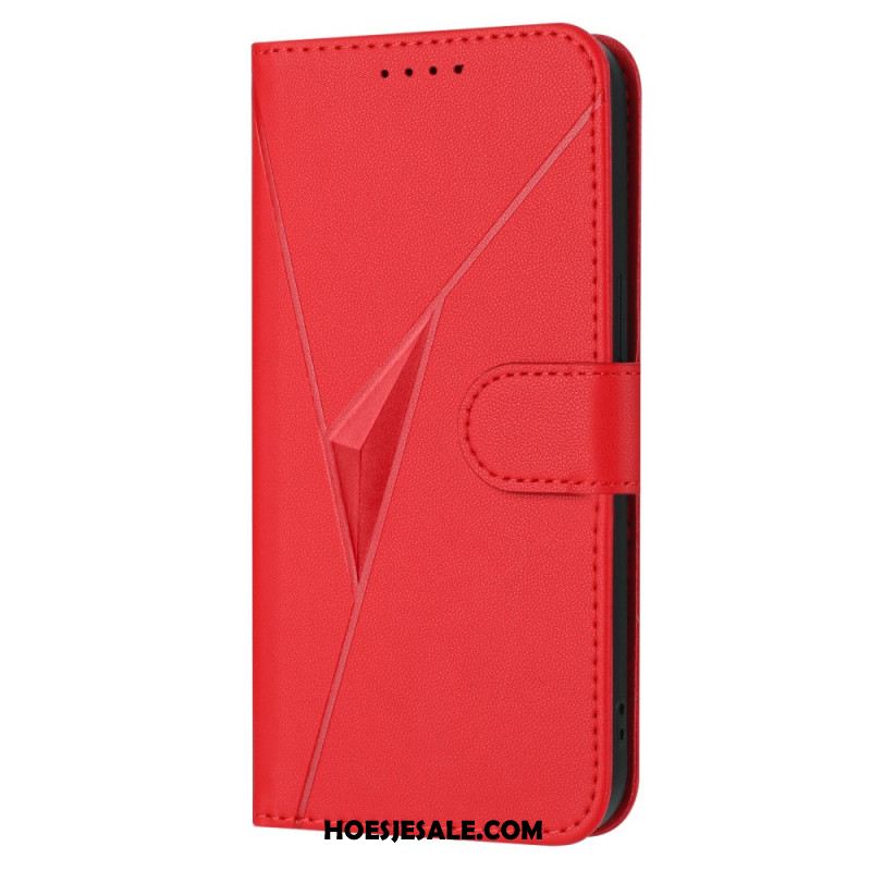 Flip Case Leren iPhone 17 Pro Max Driehoeksafdruk