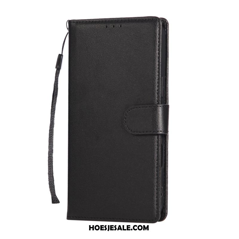 Flip Case Leren iPhone 17 Pro Max Eenvoudig En Effen