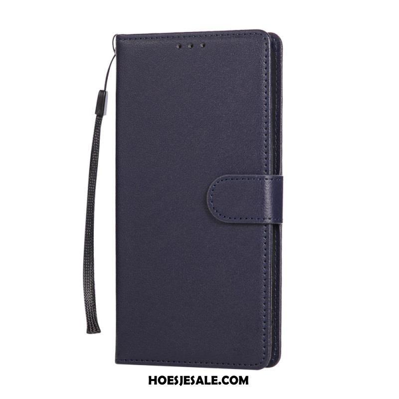 Flip Case Leren iPhone 17 Pro Max Eenvoudig En Effen