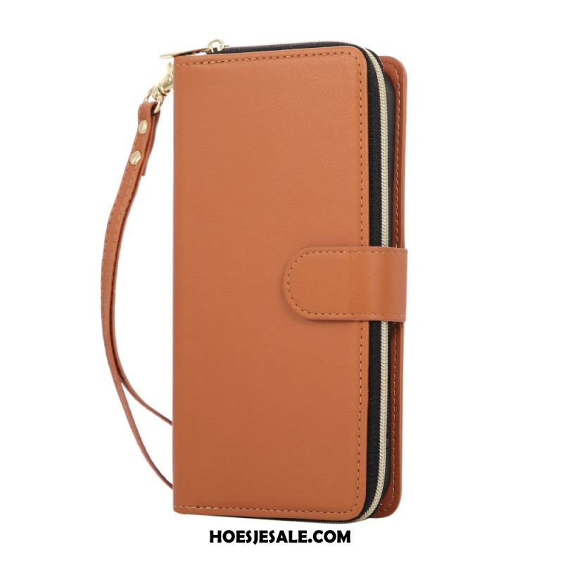 Flip Case Leren iPhone Air 9 Kaarthouders En Koord