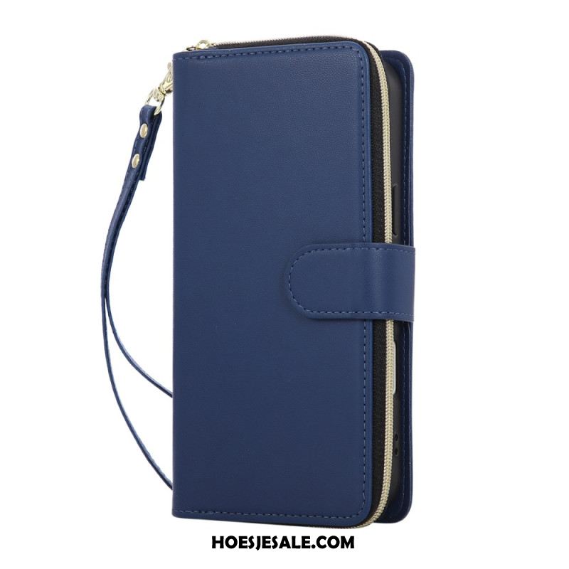 Flip Case Leren iPhone Air 9 Kaarthouders En Koord