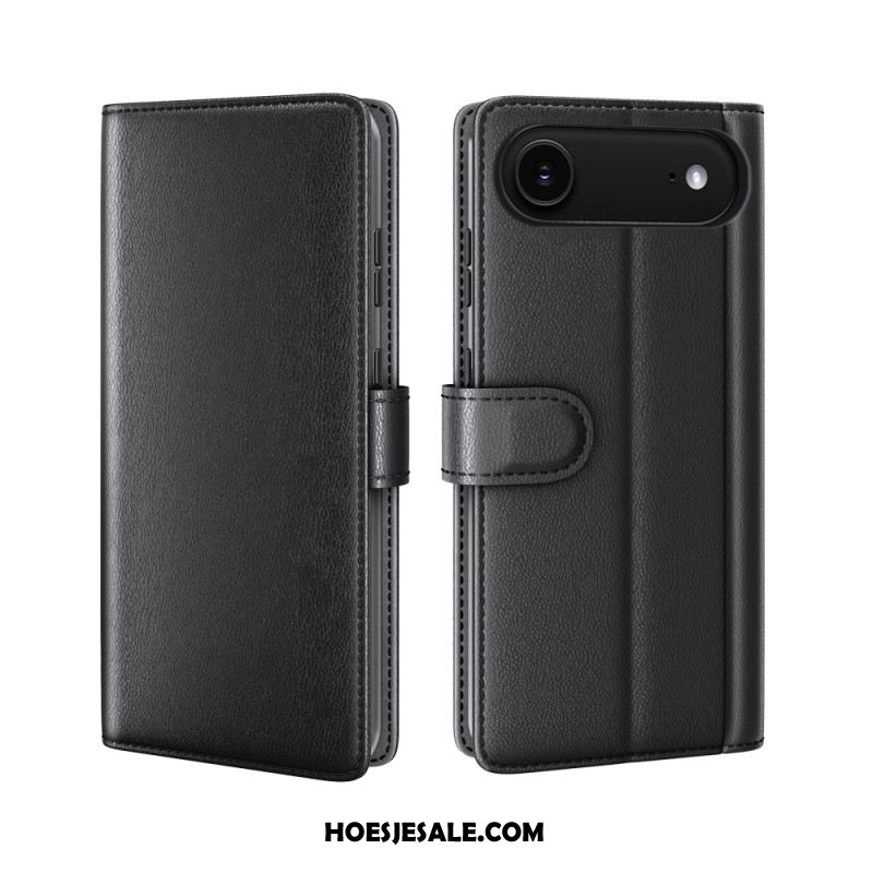 Flip Case Leren iPhone Air Portemonnee Van Echt Leer