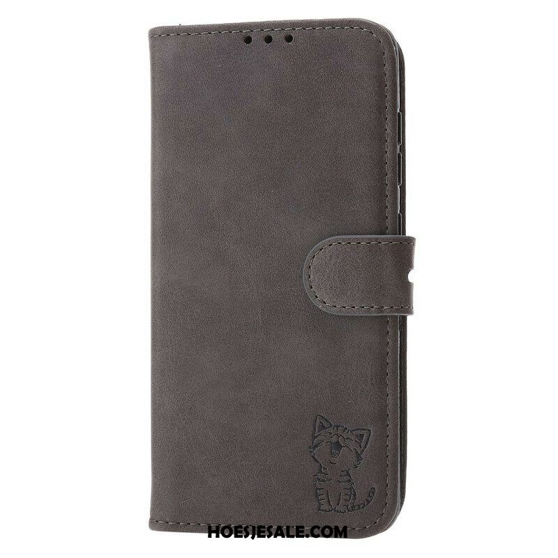 Flip Case voor Huawei P50 Pro Kunstleer Katje