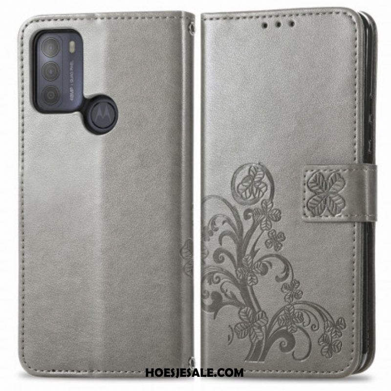 Flip Case voor Moto G50 Aziatische Bloemen