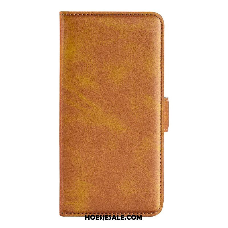 Flip Case voor Moto G71 5G Folio-hoesje Dubbele Klep