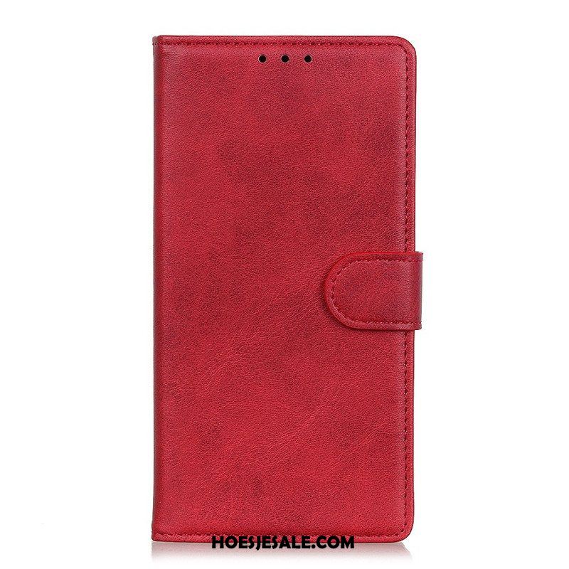 Flip Case voor OnePlus 10T 5G Mat Kunstleer