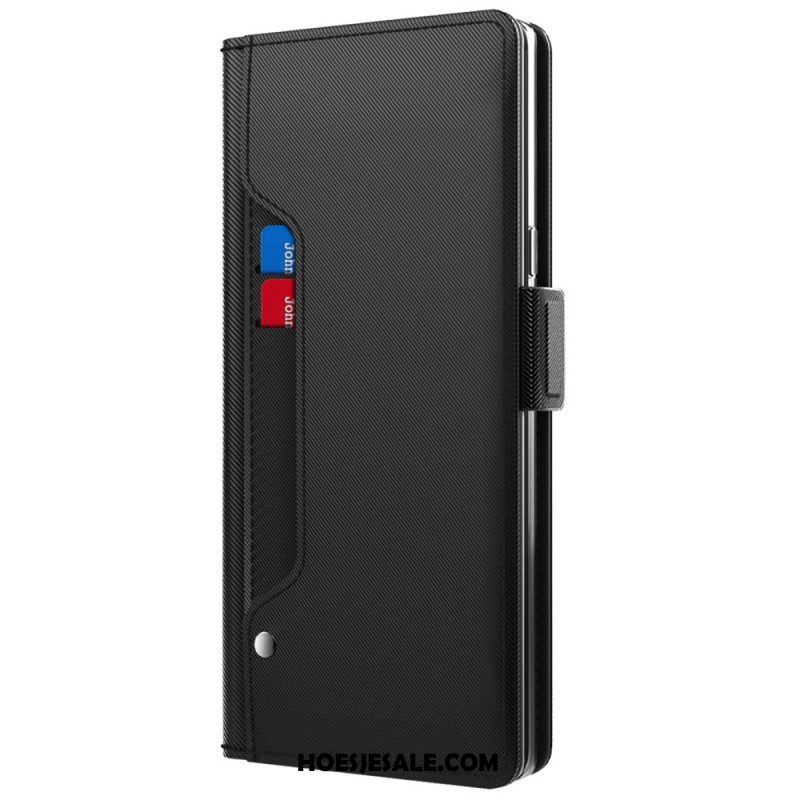 Flip Case voor OnePlus Nord CE 3 Lite 5G Verwijderbare Spiegel En Kaarthouder