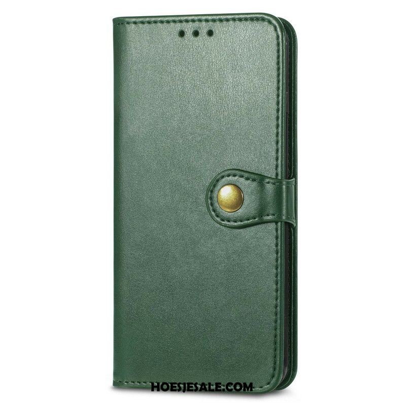 Flip Case voor Oppo A16 / A16s Kunstleer En Vintage Sluiting