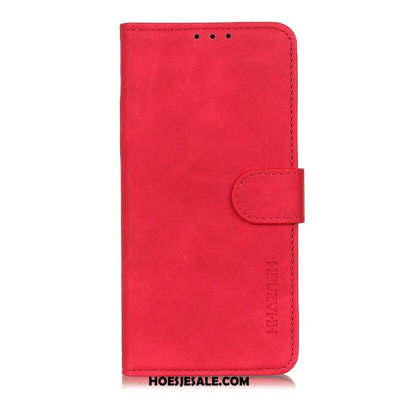 Flip Case voor Oppo A16 / A16s Mat Vintage Leereffect Khazneh