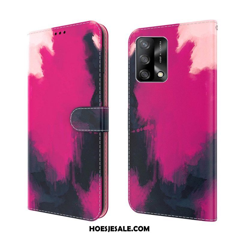 Flip Case voor Oppo A74 4G Waterverf