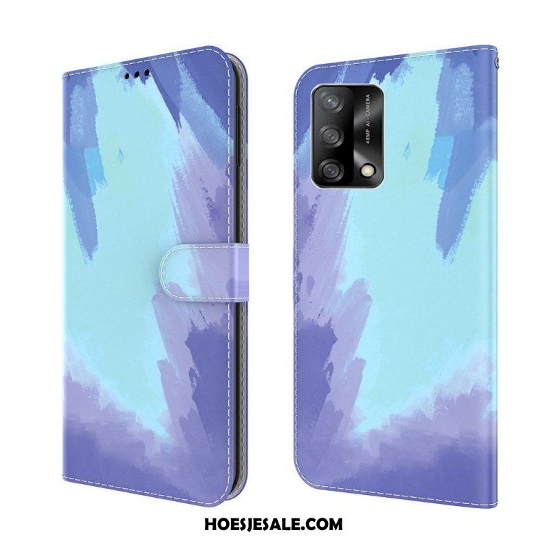 Flip Case voor Oppo A74 4G Waterverf