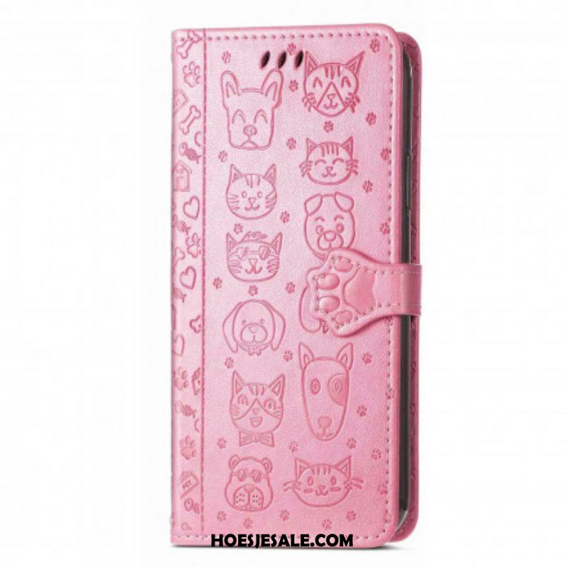 Flip Case voor Oppo A94 5G Geanimeerde Dieren