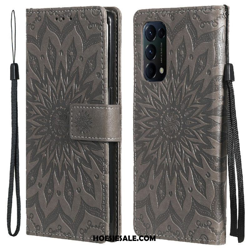 Flip Case voor Oppo Find X3 Lite Zonnebloem