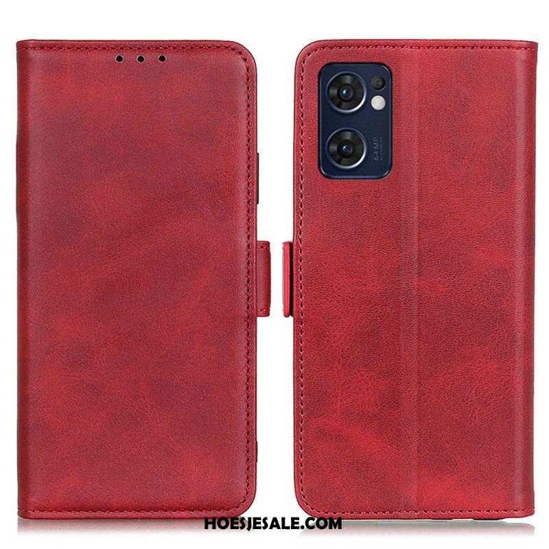 Flip Case voor Oppo Find X5 Lite Folio-hoesje Dubbele Klep