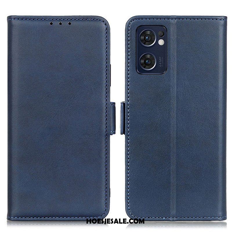 Flip Case voor Oppo Find X5 Lite Folio-hoesje Dubbele Klep