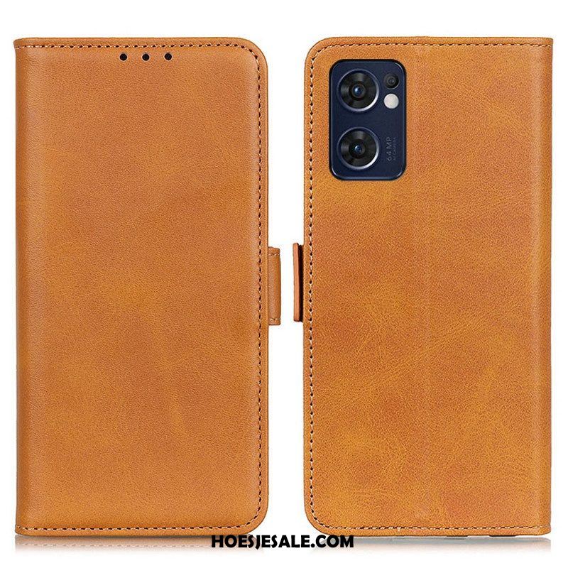 Flip Case voor Oppo Find X5 Lite Folio-hoesje Dubbele Klep