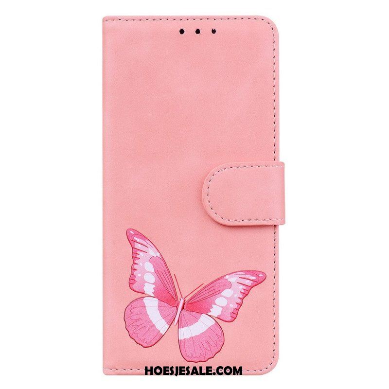 Flip Case voor Samsung Galaxy A14 / A14 5G Vlinder Ontwerp