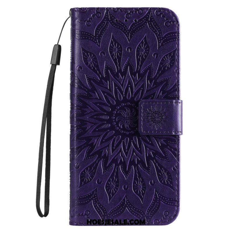 Flip Case voor Samsung Galaxy S22 Ultra 5G Zonnebloem