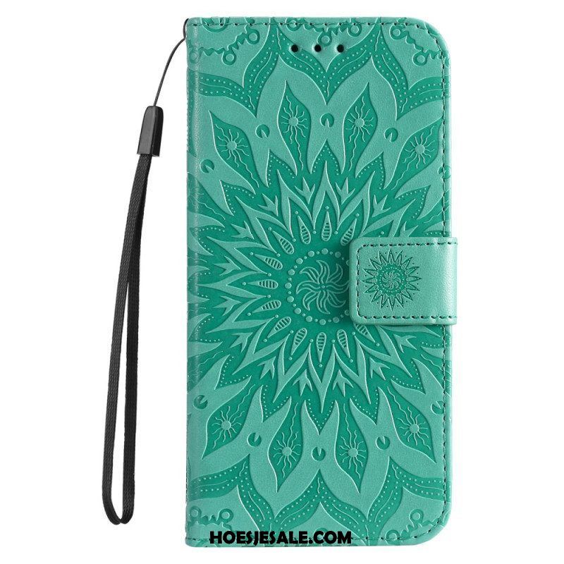 Flip Case voor Samsung Galaxy S22 Ultra 5G Zonnebloem