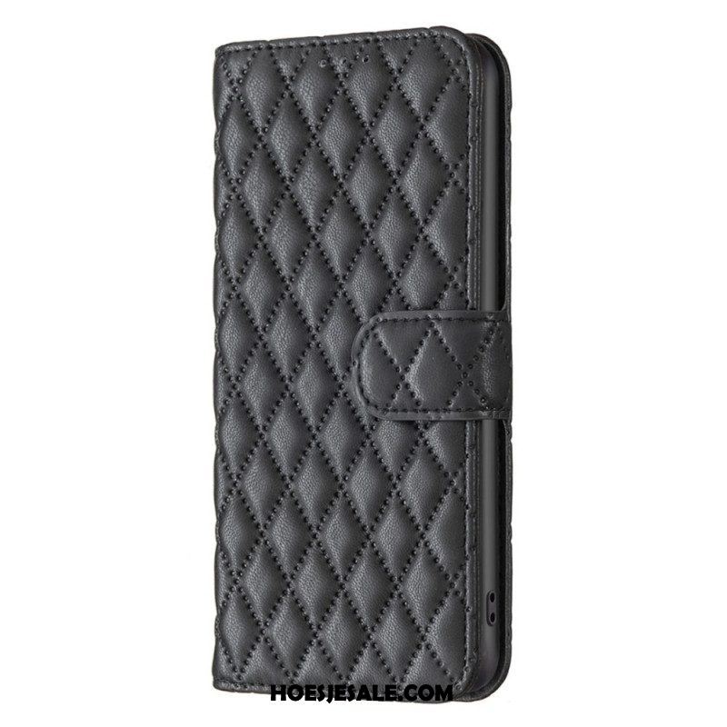 Flip Case voor Samsung Galaxy S23 5G Gewatteerde Binfen Kleur