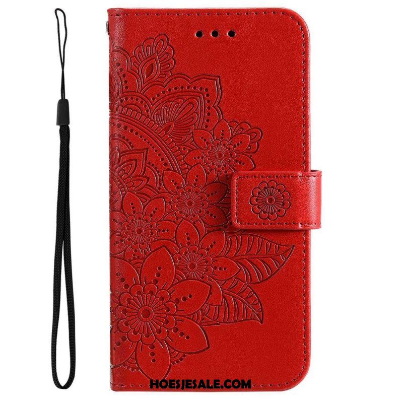 Flip Case voor Samsung Galaxy S23 Plus 5G Met Ketting Strakke Mandala