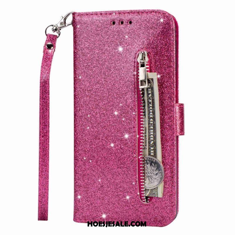 Flip Case voor Samsung Galaxy S23 Ultra 5G Glitter Portemonnee