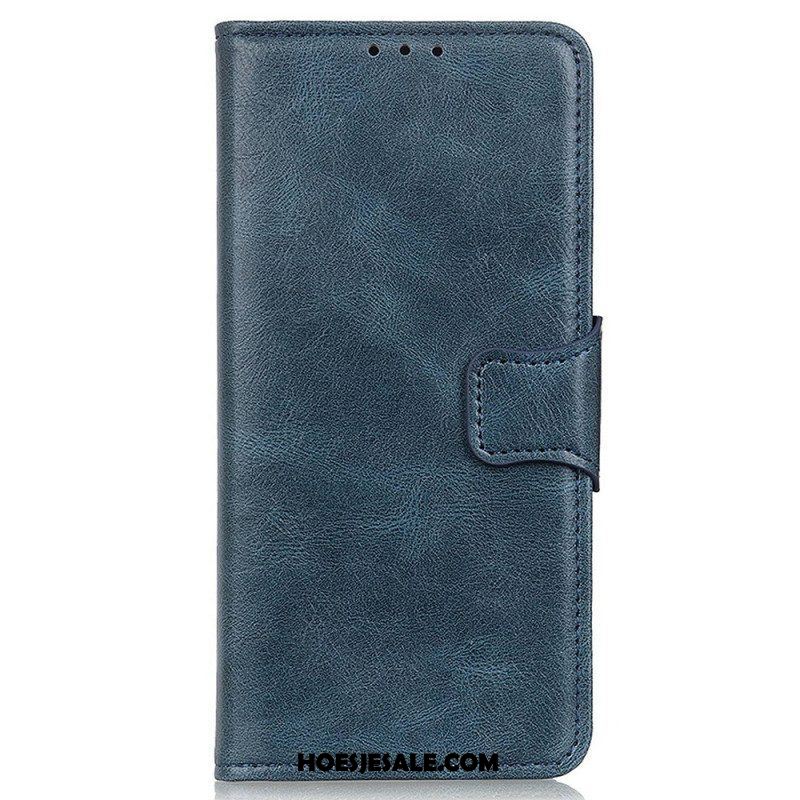 Flip Case voor Samsung Galaxy S23 Ultra 5G Stijl Lederen Gesp Omkeerbaar