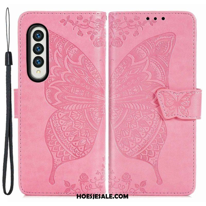 Flip Case voor Samsung Galaxy Z Fold 4 Gigantische Vlinder