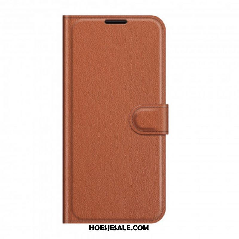 Flip Case voor Sony Xperia 1 III Klassiek Lychee-effect