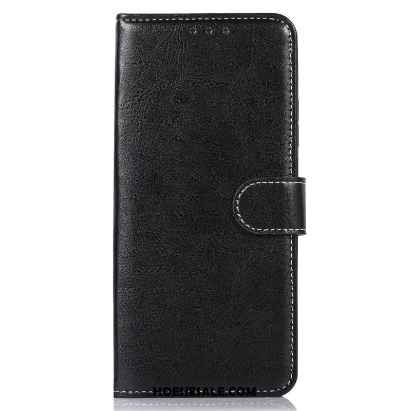 Flip Case voor Sony Xperia 1 IV Zichtbare Naden In Leerstijl