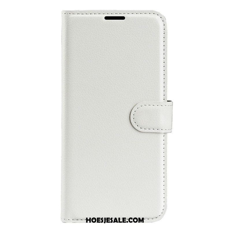 Flip Case voor Sony Xperia 10 IV Klassiek Lychee Kunstleer