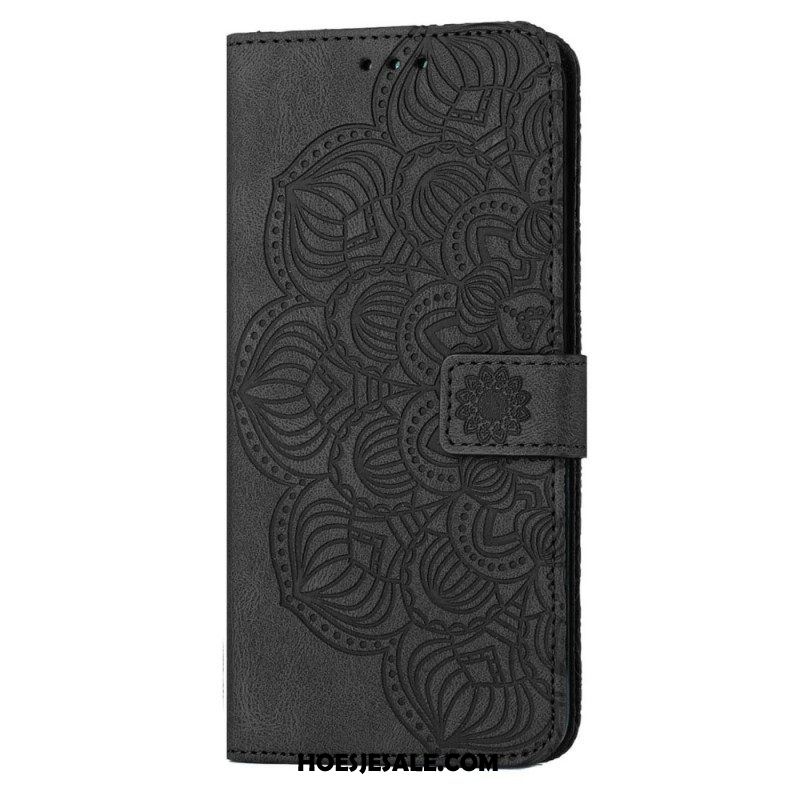 Flip Case voor Xiaomi 12T / 12T Pro Met Ketting Barokke Mandala Met Bandjes