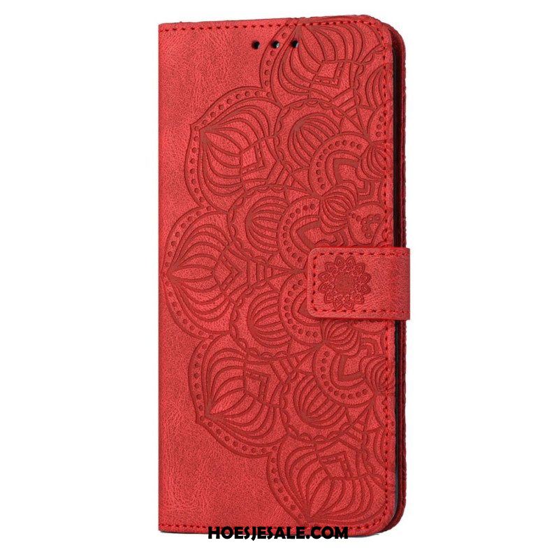 Flip Case voor Xiaomi 12T / 12T Pro Met Ketting Barokke Mandala Met Bandjes