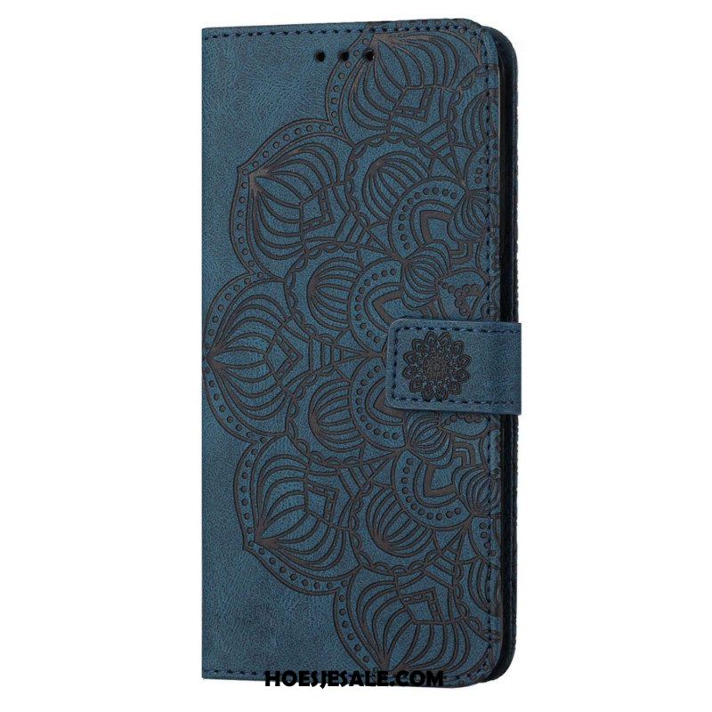 Flip Case voor Xiaomi 12T / 12T Pro Met Ketting Barokke Mandala Met Bandjes