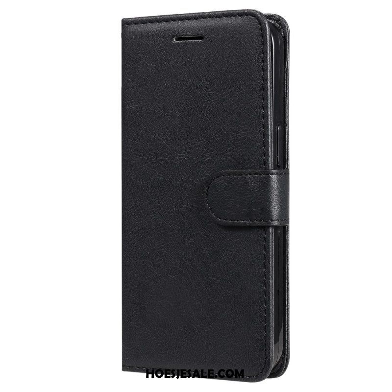 Flip Case voor Xiaomi 12T / 12T Pro Met Ketting Effen Met Bandje