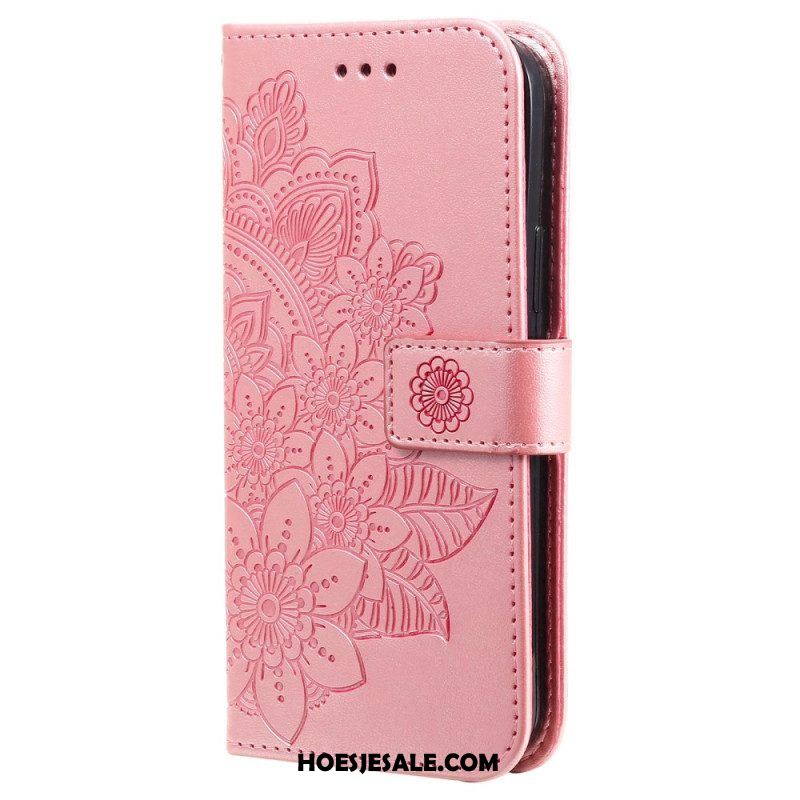 Flip Case voor Xiaomi 12T / 12T Pro Met Ketting Strakke Mandala