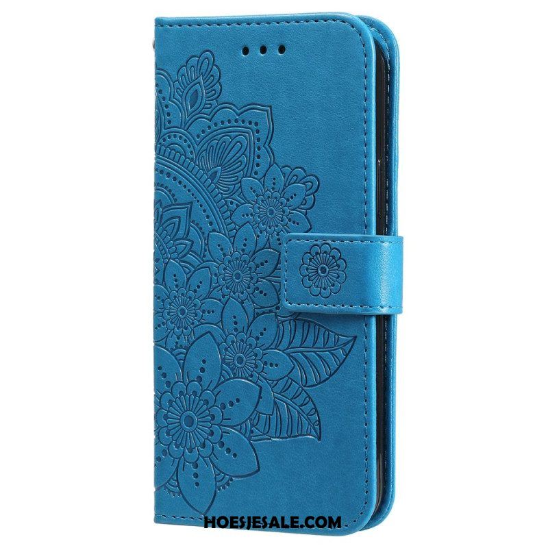 Flip Case voor Xiaomi 12T / 12T Pro Met Ketting Strakke Mandala