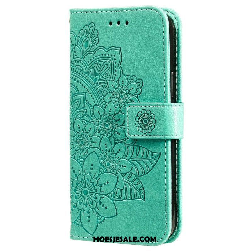 Flip Case voor Xiaomi 12T / 12T Pro Met Ketting Strakke Mandala